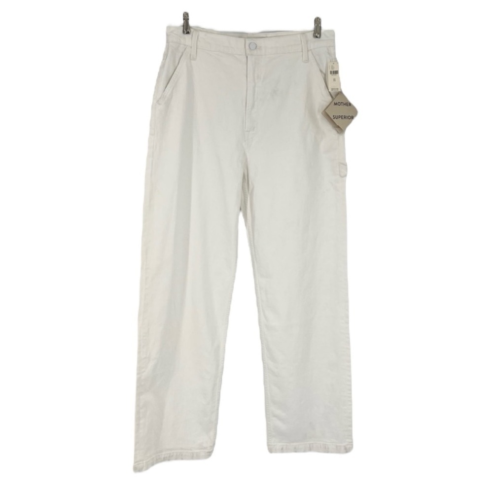 Mother The Stud Finder Sneak Wide Leg Utility Jeans in Totally Innocent 32 NWT